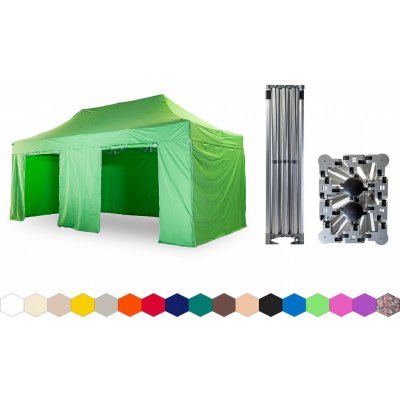 TENTino BIG HEXAGON 4x6 m 13A SVĚTLE ZELENÁ 4 nohy – Hledejceny.cz