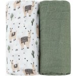 Petite&Mars Přikrývka bambusová mušelínová 2 ks Misty Llama Vibes – Zboží Dáma