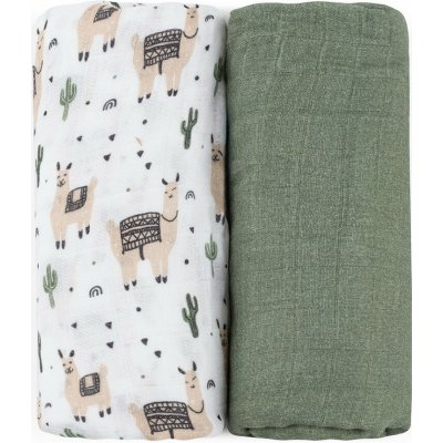 Petite&Mars Přikrývka bambusová mušelínová 2 ks Misty Llama Vibes – Zboží Dáma