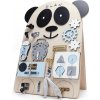 Dřevěná hračka Manibox senzorická deska Activity board panda Alan