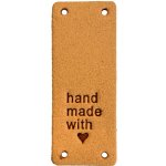 Pro Háčkování Handmade cedulka přes okraj 20x50 mm hořčicová koženka – Hledejceny.cz