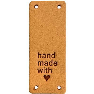 Pro Háčkování Handmade cedulka přes okraj 20x50 mm hořčicová koženka – Hledejceny.cz