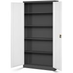 Jan Nowak Plechová skříň C001H Skříňka s panty Uzamykatelná, 195 cm x 90 cm x 40 cm, Barva: Ant – Zboží Dáma