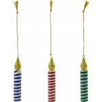 House Doctor Vánoční ozdoba Candle set 3 ks multi barva dřevo – Sleviste.cz