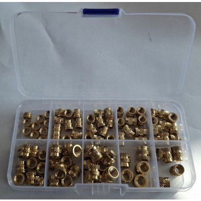 Sada mosazných závitových vložek M5, M6 (pro 3D tisk) 90ks – Zboží Dáma
