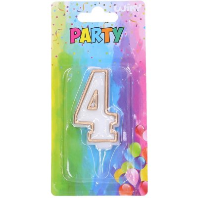 Wiky Dortová svíčka 4 zlatá – Zboží Dáma