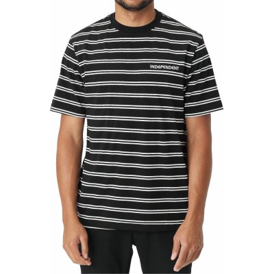 Independent triko Bauhaus Striped T-Shirt Black BLACK