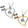 Impress Jewelry souprava šperků z chirurgické oceli srdce zlatá YW521477