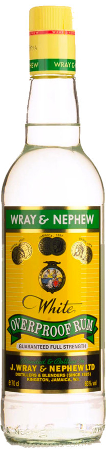 Wray & Nephew Overproof 63% 0,7 l (holá láhev)