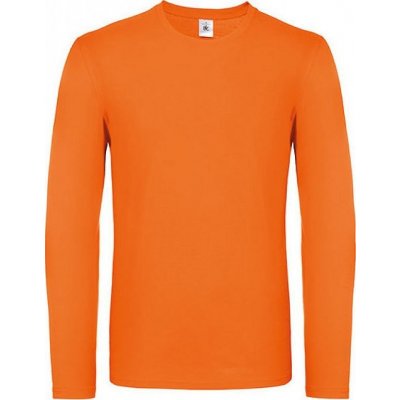 B&C Středně teplé tričko BC s dlouhým rukávem Oranžová – Zboží Mobilmania