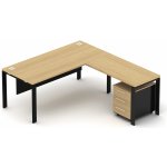 Nábytek Designový cz DEBZ13U Kancelářská sestava EPIC Z13 U dub černá – Zboží Dáma