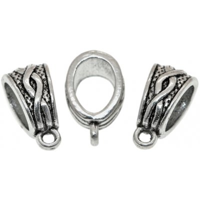 Starostříbrná šlupna, 14x7mm – Zboží Dáma