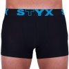 Boxerky, trenky, slipy, tanga Styx pánské boxerky sportovní guma nadrozměr černé R960