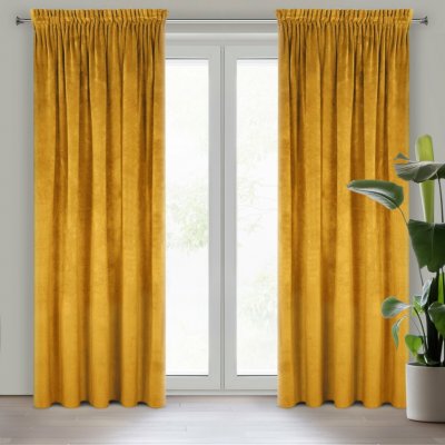EUROFIRANY ZATEMŇOVACÍ ZÁVĚS NA PÁSCE VILLA 140X270 CM HOŘČICOVÁ – Hledejceny.cz