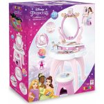 Smoby Kosmetický stolek Disney Princess 2in1 Hairdresser a židle s 10 zkrášlovacími doplňky 94 cm výška – Zboží Dáma