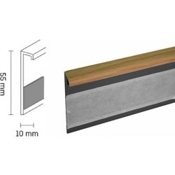 Döllken Kobercová lišta ořech TL55 2,5 m