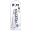 Penisy King Cock Clear 8 připínací testikulární dildo 20 cm