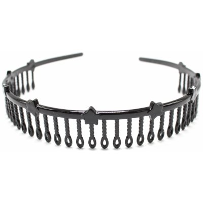 Černá plastová čelenka s hřebínkem – Sleviste.cz