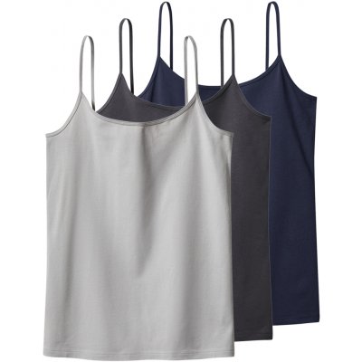 esmara Dámská tílka na ramínka 3 kusy navy modrá / šedá – Zboží Dáma esmara Dámská tílka na ramínka 3 kusy navy modrá / šedá – Zboží Dáma