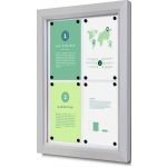 A-Z Reklama 4xA4PH venkovní vitrína pro prospekty 4 x A4 Stříbrná – Zboží Živě