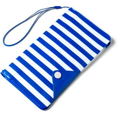 Pouzdro CELLY Splash Wallet 5.7" modré pruhy