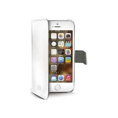 Pouzdro Celly Wally kožené typu kniha proc Apple iPhone 6 Plus, bílé – Zboží Mobilmania