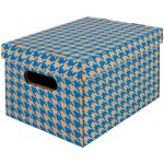 Emba krabice úložná s víkem modrá A4 30 x 22,5 x 20 cm – Zboží Mobilmania