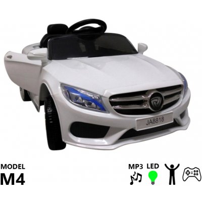 Ragil M4 elektrické autíčko 2x25W MP3 bílá – Zboží Mobilmania