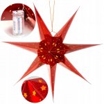 LED hvězda Koopman červená papírová 60 cm na baterie – Zboží Mobilmania