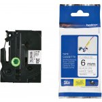 Páska Brother TZE-FX211, 6mm, bílá/černá, s flexibilní páskou, délka 8m – Zboží Živě