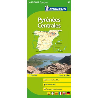Pyreneje střed Španělsko mapa 1:150 000 MICHELIN – Hledejceny.cz
