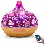 BOT Smart aroma difuzér B11 světlé dřevo / LED srdce 400 ml – Sleviste.cz