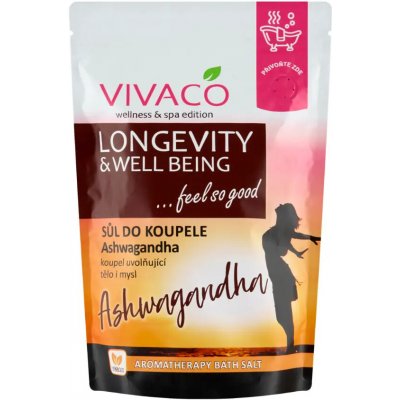 VIVACO Sůl do koupele LONGEVITY A WELL BEING 1000 g – Hledejceny.cz