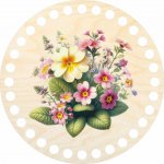 Woody Crafts Dno, víko, kruh 15 cm, Primulky – Sleviste.cz