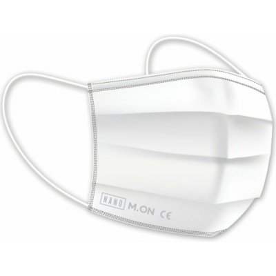 Nano M.ON Nano rouška Prémiová Nanovlákenná zdravotnická maska bílá 10 ks – Zboží Dáma