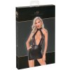 Dámské erotické šaty Noir front cut mini dress with neck strap