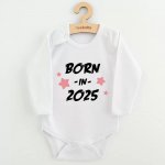 Dětské body s potiskem New Baby BORN IN 2025 pink – Zboží Dáma