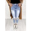 Dámské džíny Gourd jeans Světlé trhané džíny GD6751-Y