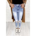 Gourd jeans Světlé trhané džíny GD6751-Y – Sleviste.cz