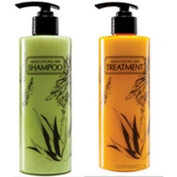 KJMA Aroma Herb regenerační šampon 430 ml + kondicionér 430 ml s aloe vera pro lesklé vlasy a plný objem dárková sada