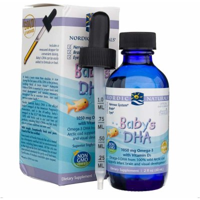 Nordic Naturals Omega-3 s vitamínem D pro kojence 1050 mg 60 ml – Hledejceny.cz