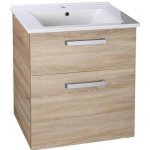 Aqualine Vega - Umyvadlová skříňka 515x726x436 mm, 2 zásuvky, dub platin VG853 – Zboží Mobilmania