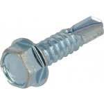 Šroub samořezný TEX se šestihrannou hlavou pr. 6,3x50mm DIN 7504K, ocel, zinek bílý, (100ks) – Hledejceny.cz