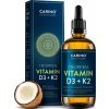 Vitamín a minerál Carino Healthcare Vitamin D3 + K2 kapky vysoce dávkované vegetariánské K2 Vitamín 99,7% MK7 All-Trans & 1.000 I.E D3 na kapku 50 ml