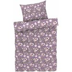 Livarno home povlečení z mikrovláknitého saténu květy lila fialová 140x200 70x90 – Zboží Dáma