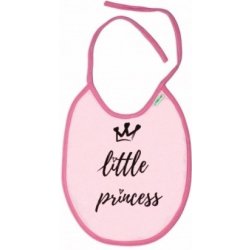Baby Nellys nepromokavý bryndáček velký Little princess růžová