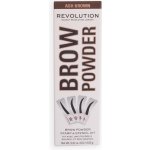 Makeup Revolution London Brow Powder Stamp & Stencil pudr na obočí se šablonami Dark Brown 0,65 g – Zbozi.Blesk.cz