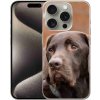 Pouzdro a kryt na mobilní telefon Apple mmCase gelové iPhone 15 Pro - hnědý labrador