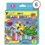 Slupovací barvy na sklo glass deco AMOS 6x10,5 ml – Zboží Dáma