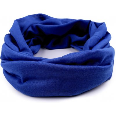 Multifunkční šátek pružný bezešvý jednobarevný 15 modrá královská